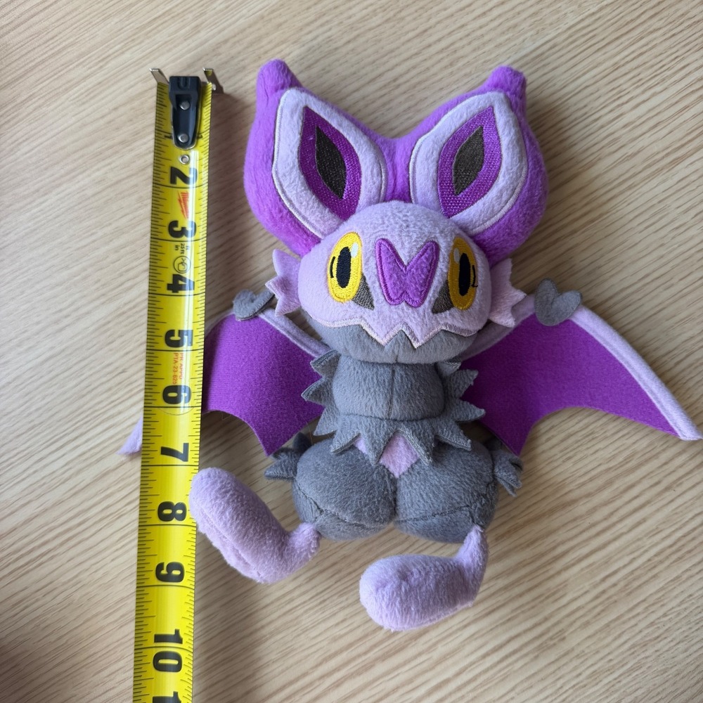 TOMY Pokémon Noibat Plush 2016 Stuffed Animal Flying Dragon Toy 7"